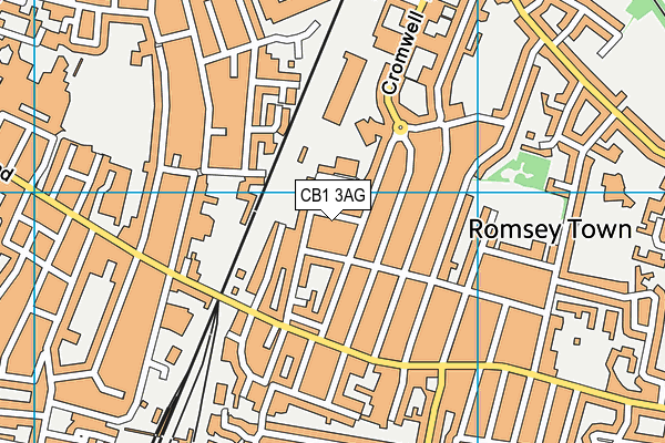 CB1 3AG map - OS VectorMap District (Ordnance Survey)