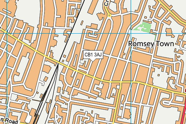 CB1 3AJ map - OS VectorMap District (Ordnance Survey)