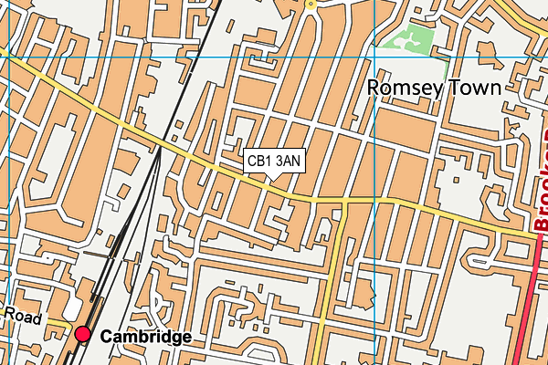 CB1 3AN map - OS VectorMap District (Ordnance Survey)