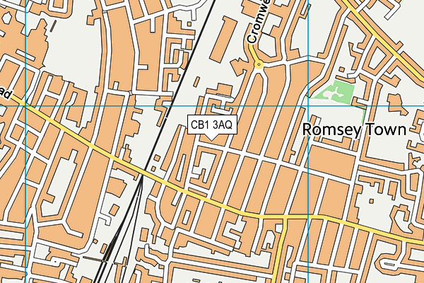 CB1 3AQ map - OS VectorMap District (Ordnance Survey)