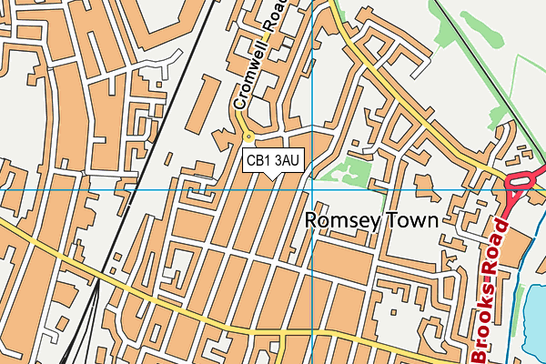 CB1 3AU map - OS VectorMap District (Ordnance Survey)