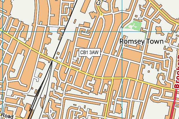 CB1 3AW map - OS VectorMap District (Ordnance Survey)