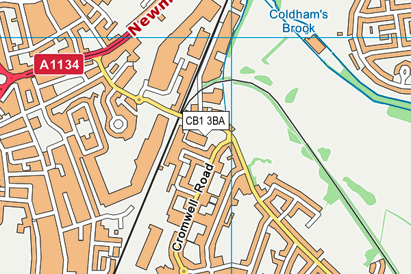 Nuffield Health (Cambridge) map (CB1 3BA) - OS VectorMap District (Ordnance Survey)