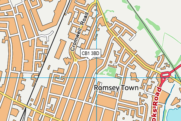 CB1 3BD map - OS VectorMap District (Ordnance Survey)
