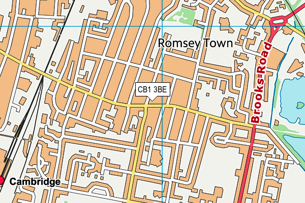 CB1 3BE map - OS VectorMap District (Ordnance Survey)