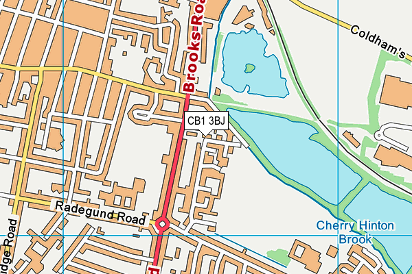 CB1 3BJ map - OS VectorMap District (Ordnance Survey)