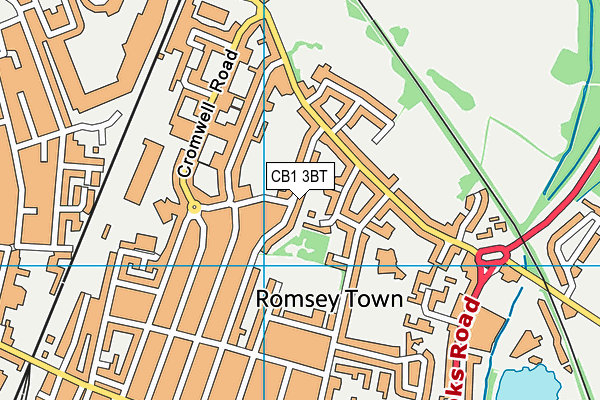 CB1 3BT map - OS VectorMap District (Ordnance Survey)