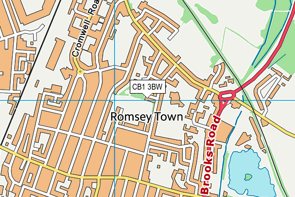 CB1 3BW map - OS VectorMap District (Ordnance Survey)