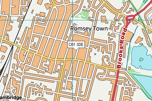 CB1 3DE map - OS VectorMap District (Ordnance Survey)