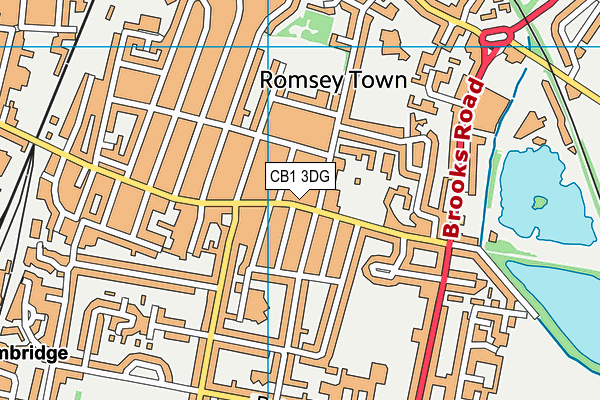 CB1 3DG map - OS VectorMap District (Ordnance Survey)