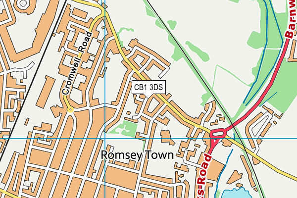 CB1 3DS map - OS VectorMap District (Ordnance Survey)