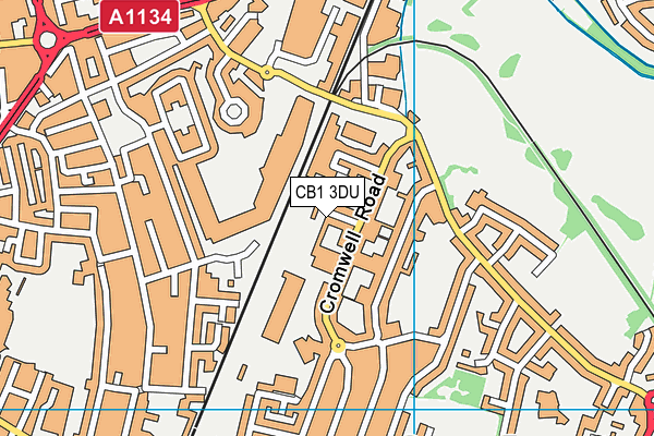 CB1 3DU map - OS VectorMap District (Ordnance Survey)