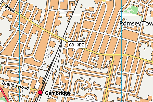 CB1 3DZ map - OS VectorMap District (Ordnance Survey)