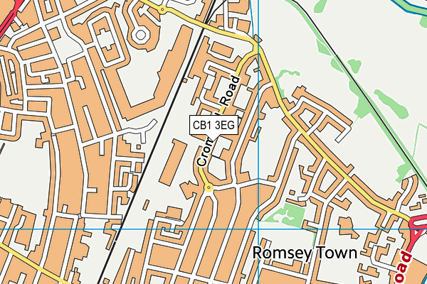 CB1 3EG map - OS VectorMap District (Ordnance Survey)