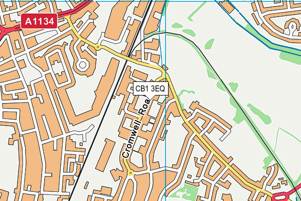 CB1 3EQ map - OS VectorMap District (Ordnance Survey)