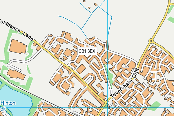 CB1 3EX map - OS VectorMap District (Ordnance Survey)