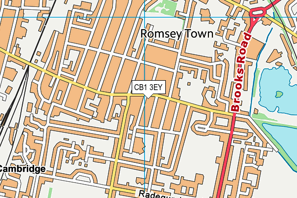 CB1 3EY map - OS VectorMap District (Ordnance Survey)