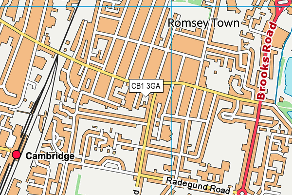 CB1 3GA map - OS VectorMap District (Ordnance Survey)