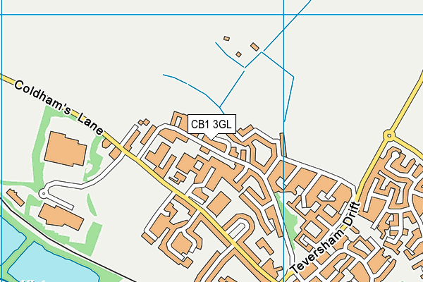 CB1 3GL map - OS VectorMap District (Ordnance Survey)