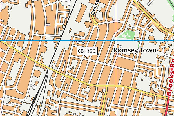 CB1 3GQ map - OS VectorMap District (Ordnance Survey)