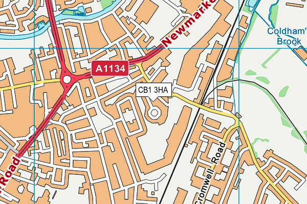 CB1 3HA map - OS VectorMap District (Ordnance Survey)