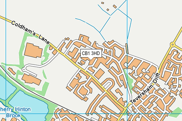 CB1 3HD map - OS VectorMap District (Ordnance Survey)