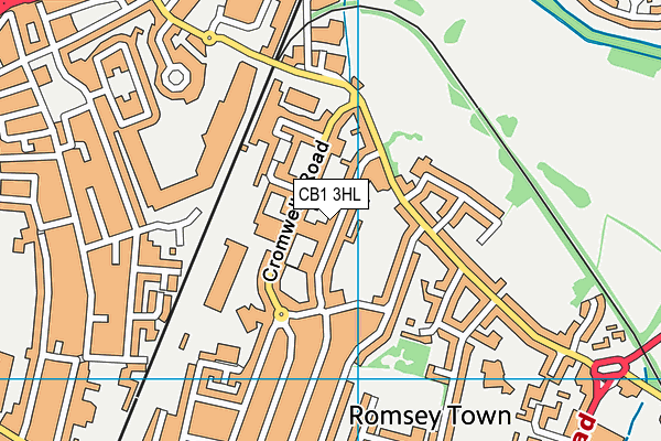 CB1 3HL map - OS VectorMap District (Ordnance Survey)