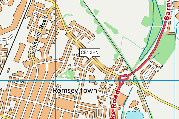 CB1 3HN map - OS VectorMap District (Ordnance Survey)