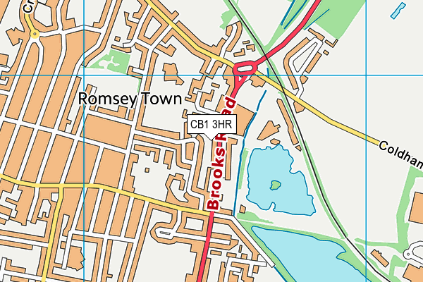 CB1 3HR map - OS VectorMap District (Ordnance Survey)