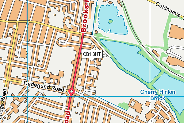 CB1 3HT map - OS VectorMap District (Ordnance Survey)