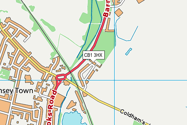 CB1 3HX map - OS VectorMap District (Ordnance Survey)