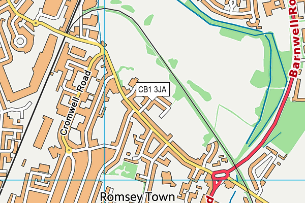 CB1 3JA map - OS VectorMap District (Ordnance Survey)