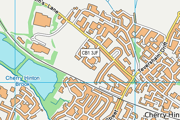 CB1 3JF map - OS VectorMap District (Ordnance Survey)