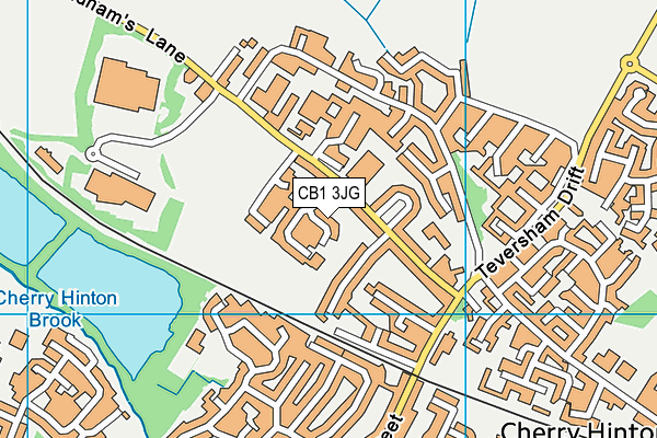 CB1 3JG map - OS VectorMap District (Ordnance Survey)
