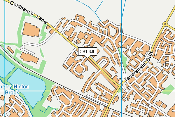 CB1 3JL map - OS VectorMap District (Ordnance Survey)