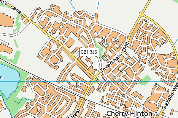 CB1 3JS map - OS VectorMap District (Ordnance Survey)