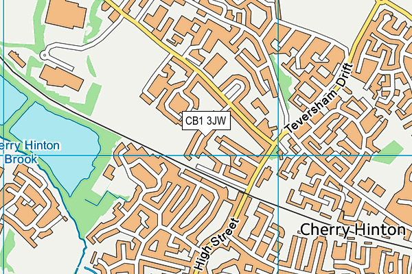 CB1 3JW map - OS VectorMap District (Ordnance Survey)
