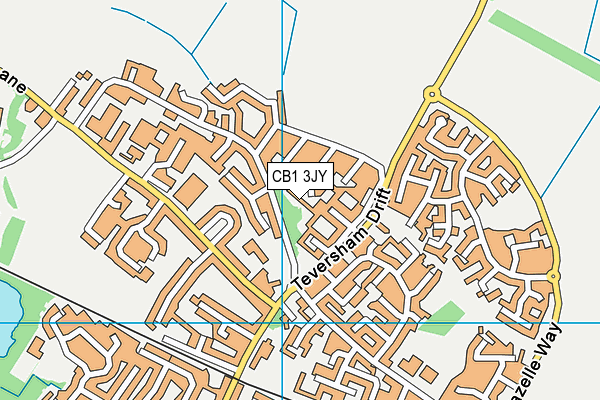 CB1 3JY map - OS VectorMap District (Ordnance Survey)