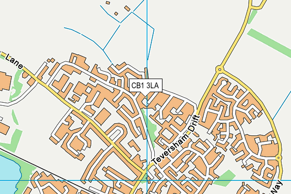 CB1 3LA map - OS VectorMap District (Ordnance Survey)