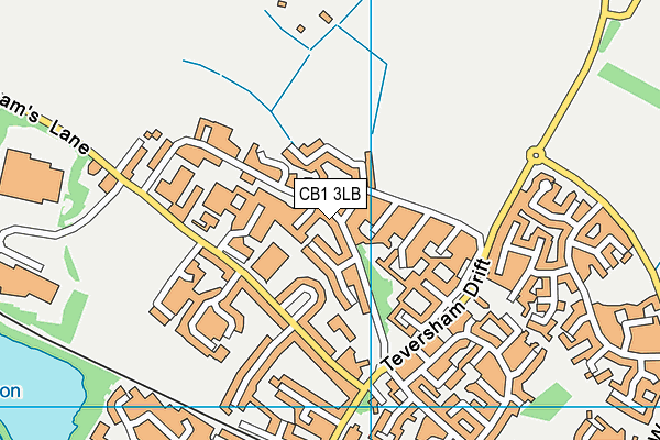 CB1 3LB map - OS VectorMap District (Ordnance Survey)