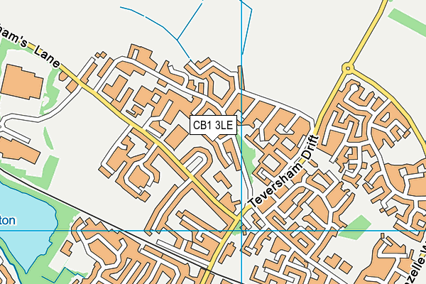 CB1 3LE map - OS VectorMap District (Ordnance Survey)