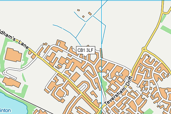 CB1 3LF map - OS VectorMap District (Ordnance Survey)