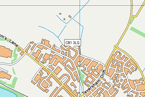 CB1 3LG map - OS VectorMap District (Ordnance Survey)