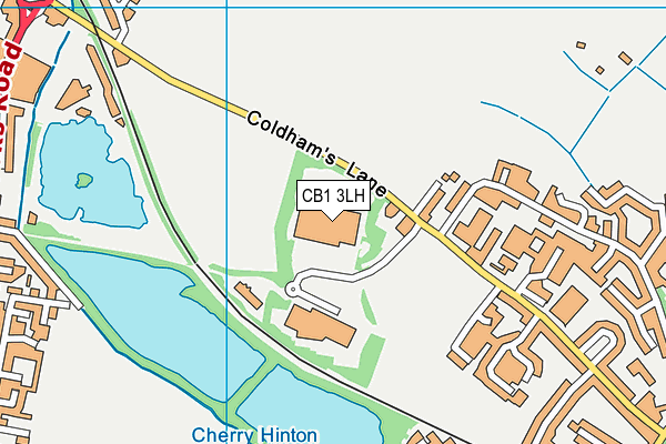 CB1 3LH map - OS VectorMap District (Ordnance Survey)