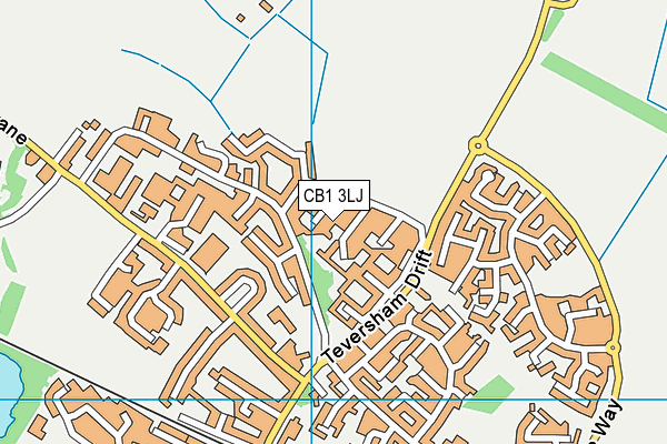 CB1 3LJ map - OS VectorMap District (Ordnance Survey)