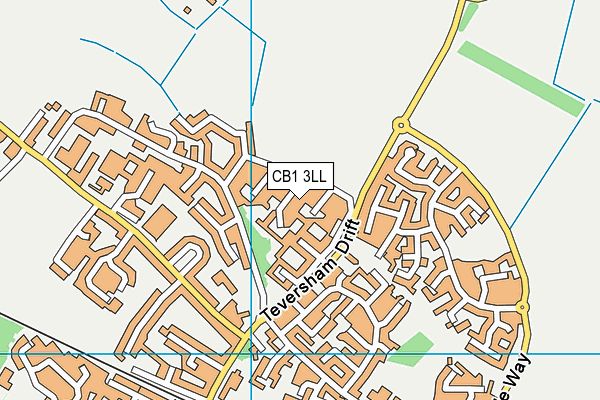 CB1 3LL map - OS VectorMap District (Ordnance Survey)