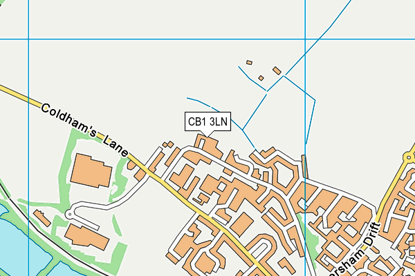 CB1 3LN map - OS VectorMap District (Ordnance Survey)