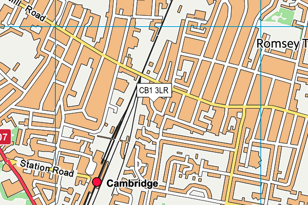 CB1 3LR map - OS VectorMap District (Ordnance Survey)