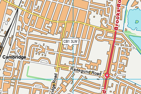 CB1 3LW map - OS VectorMap District (Ordnance Survey)