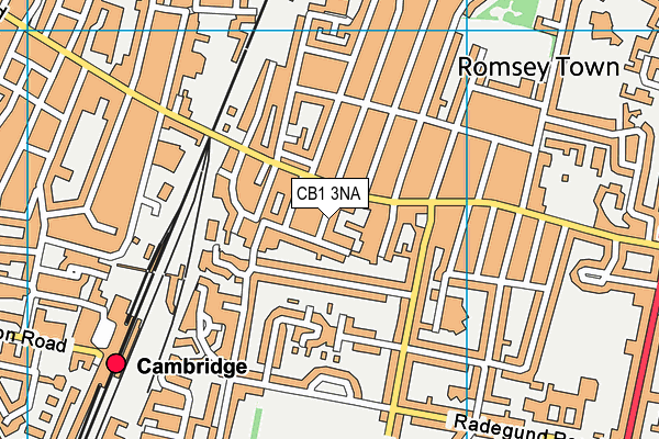 CB1 3NA map - OS VectorMap District (Ordnance Survey)